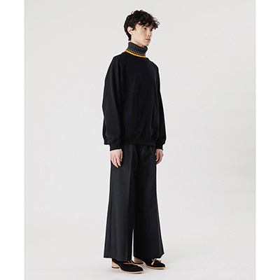 Sasquatchfabrix. [ FLARE SILHOUETTE SLACKS ] BLACK