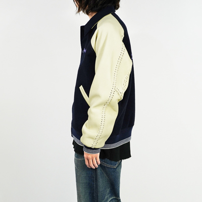 DAIRIKU [ "Brat Pack" Raglan Stadium Jacket ] Navy