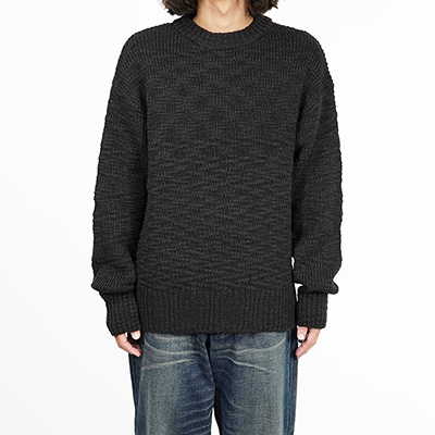 SUGARHILL [ LOW GAUGE KNIT SWEATER ] CHARCOAL BLACK