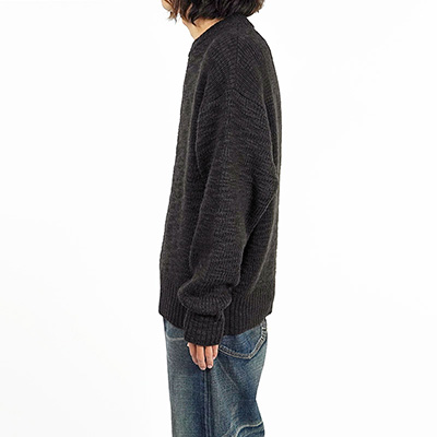 SUGARHILL [ LOW GAUGE KNIT SWEATER ] CHARCOAL BLACK