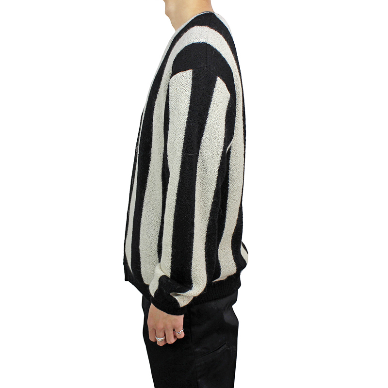 UNUSED [ US1869 (7g stripe cardigan) ] OFF×BLACK | ロイド・エフ 