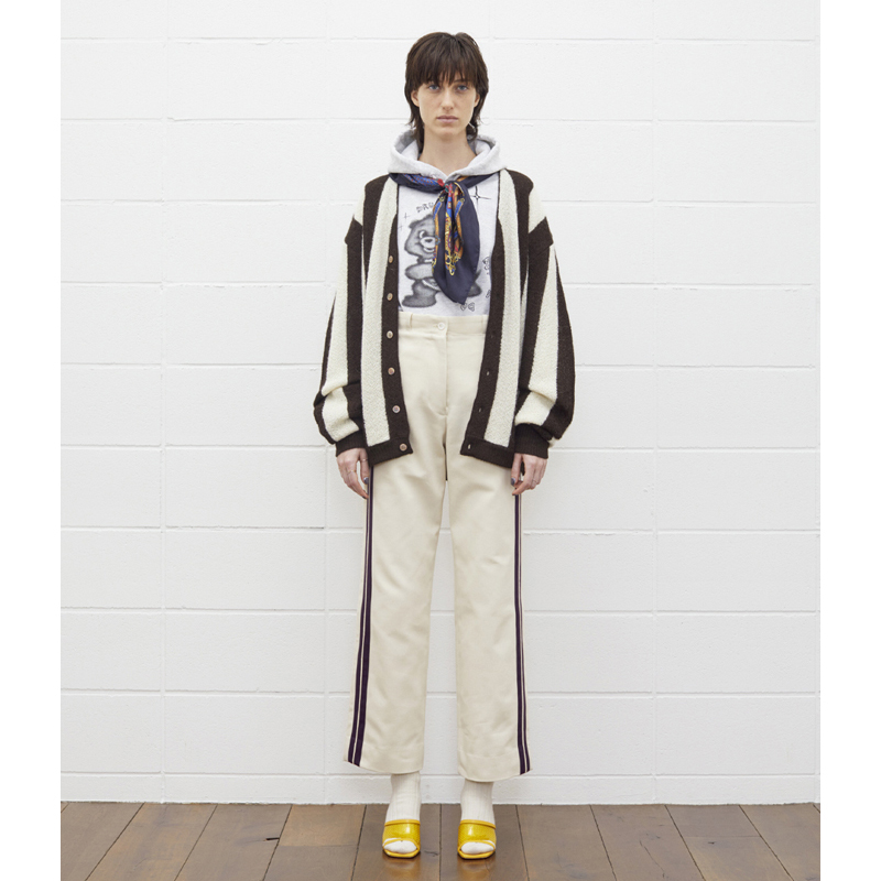 UNUSED [ US1869 (7g stripe cardigan) ] OFF×BLACK | ロイド・エフ 