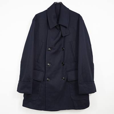 URU [ DOUBLE BREASTED COAT ] D.NAVY