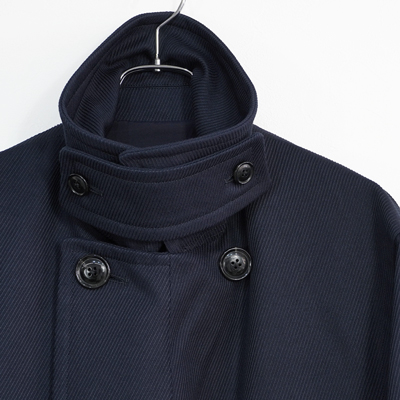 URU [ DOUBLE BREASTED COAT ] D.NAVY