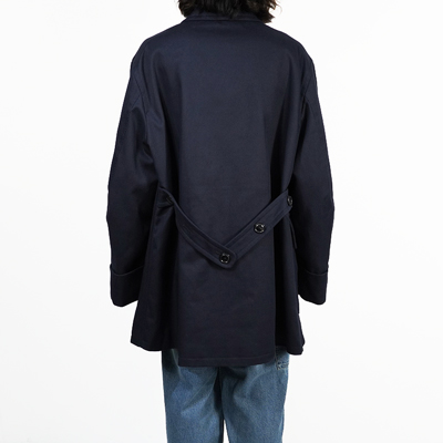 URU [ DOUBLE BREASTED COAT ] D.NAVY