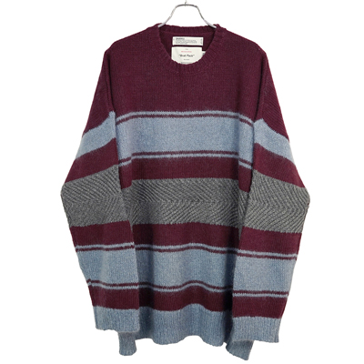 DAIRIKU [ "Molly" Border Mohair Knit ] Youth Blue | ロイド・エフダブリュー (LLOYD FW)