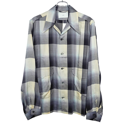 SUGARHILL [ OMBRE OPEN-COLLAR SHIRT ] BLACK OMBRE