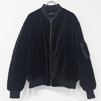 ESSAY [ MA-1 RISING ZIP JACKET (J-1) ] BLACK VELVET