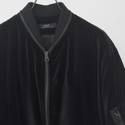 ESSAY [ MA-1 RISING ZIP JACKET (J-1) ] BLACK VELVET