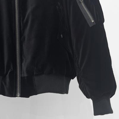 ESSAY [ MA-1 RISING ZIP JACKET (J-1) ] BLACK VELVET
