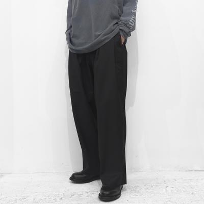 ESSAY [ WIDE TUCK DRAPE SLACKS (P-3) ] BLACK