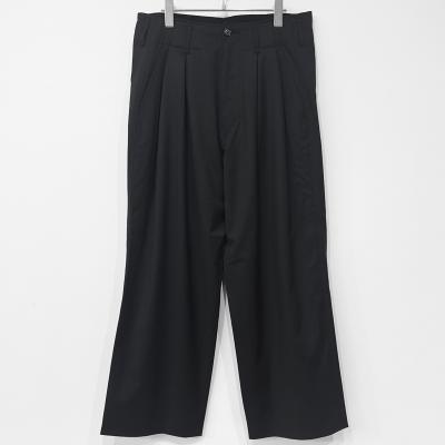 ESSAY [ WIDE TUCK DRAPE SLACKS (P-3) ] BLACK