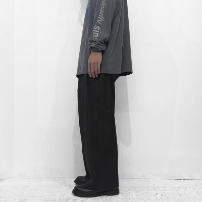 ESSAY [ WIDE TUCK DRAPE SLACKS (P-3) ] BLACK