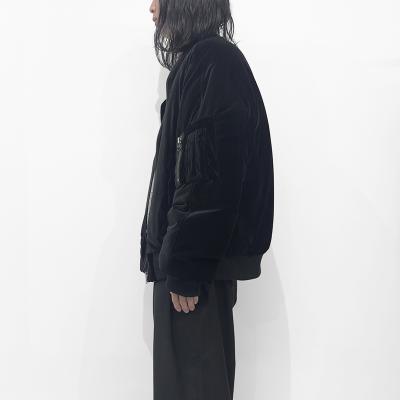 ESSAY [ MA-1 RISING ZIP JACKET (J-1) ] BLACK VELVET