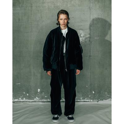 ESSAY [ MA-1 RISING ZIP JACKET (J-1) ] BLACK VELVET