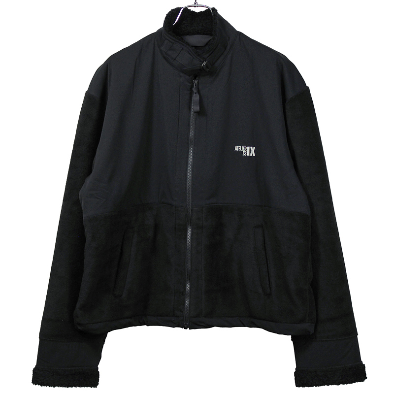 19AW ESSAY エッセイ ボア ジャケット フリース M黒 824K▲