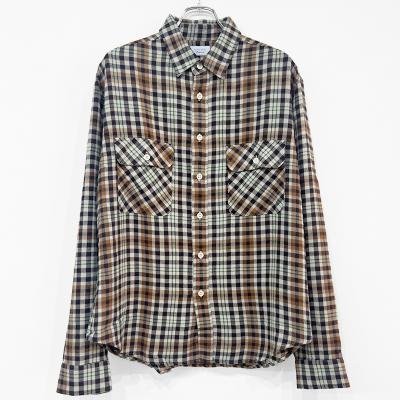 UNUSED [ US2524 (Rayon check shirt) ] BEIGE×BROWN