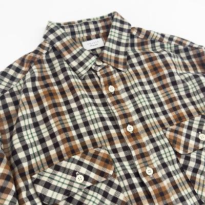 UNUSED [ US2524 (Rayon check shirt) ] BEIGE×BROWN