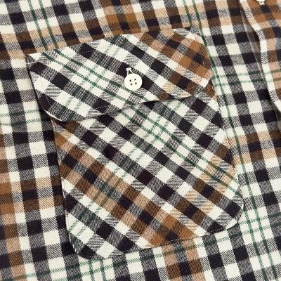 UNUSED [ US2524 (Rayon check shirt) ] BEIGE×BROWN