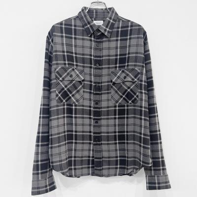 UNUSED [ US2524 (Rayon check shirt) ] GRAY×DARK GREEN