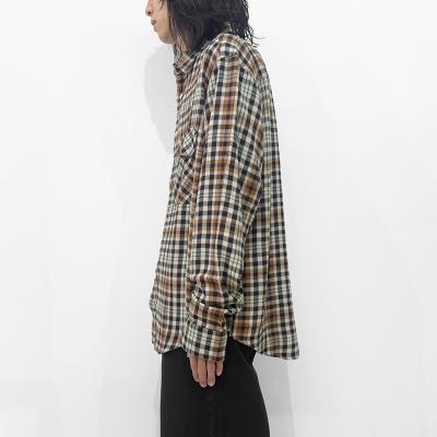 UNUSED [ US2524 (Rayon check shirt) ] BEIGE×BROWN