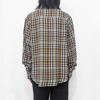 UNUSED [ US2524 (Rayon check shirt) ] BEIGE×BROWN