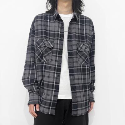 UNUSED [ US2524 (Rayon check shirt) ] GRAY×DARK GREEN