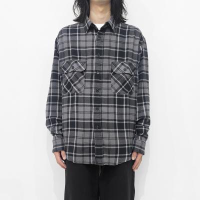 UNUSED [ US2524 (Rayon check shirt) ] GRAY×DARK GREEN
