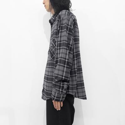 UNUSED [ US2524 (Rayon check shirt) ] GRAY×DARK GREEN