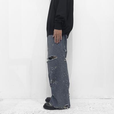 DAIRIKU [ Super Damage Wide Denim Pants ] Indigo