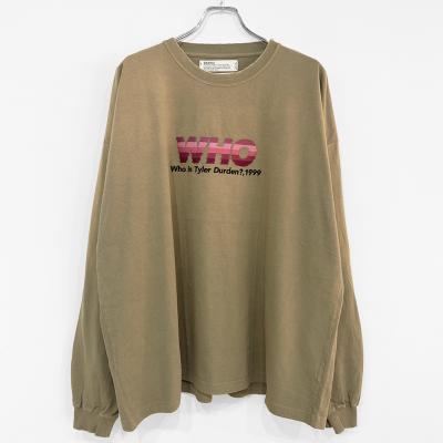 DAIRIKU [ "WHO" Vintage Theme Tee ] Vintage Khaki