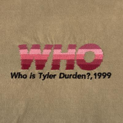 DAIRIKU [ "WHO" Vintage Theme Tee ] Vintage Khaki
