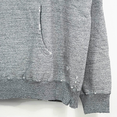 UNUSED [ US2269 (Damaged sweat hoodie) ] GRAY