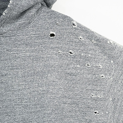 UNUSED [ US2269 (Damaged sweat hoodie) ] GRAY