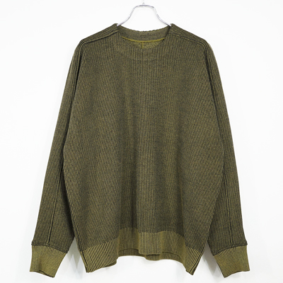 YANTOR [ 12G Cotton Knit Pullover ] CAMEL