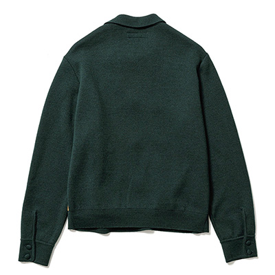 Sasquatchfabrix. [ FAUX SUEDE RASTA KNIT CARDIGAN ] DARK GREEN