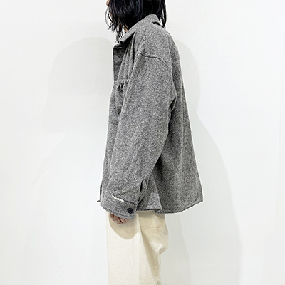 refomed [ GRANNY REPAIR WRIST PATCH WIDE SHIRT ] BEIGE×OFF