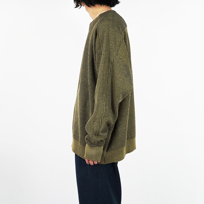 YANTOR [ 12G Cotton Knit Pullover ] CAMEL