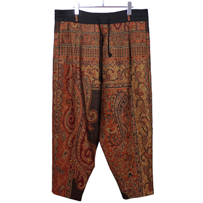 YANTOR [ Paisley Jacquard Wool Himo Pants ] ORANGE