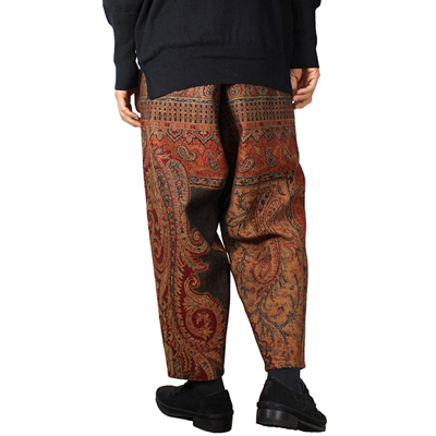 YANTOR [ Paisley Jacquard Wool Himo Pants ] ORANGE | ロイド・エフ