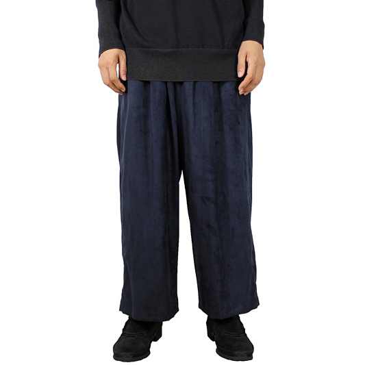 YANTOR [ Suede Jarsey Wide Pants ] NAVY | ロイド・エフダブリュー