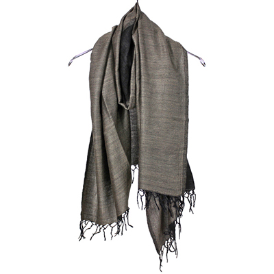 YANTOR [ Handwoven Wool Stole ] BLACK