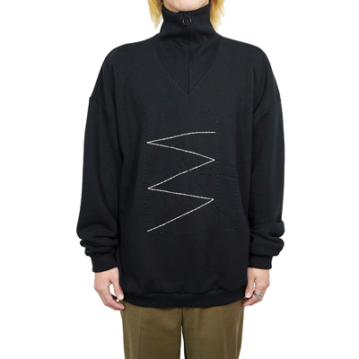 Sasquatchfabrix. [ TALISMAN HALF ZIP SWEATSHIRT ] BLACK