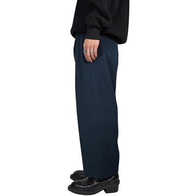 YANTOR [ 6ply Khadi 2tuck Wide Pants ] NAVY