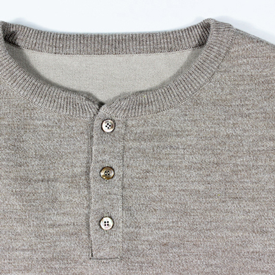crepuscule [ ダブルフェイスヘンリーネックニット ] Beige | ロイド 