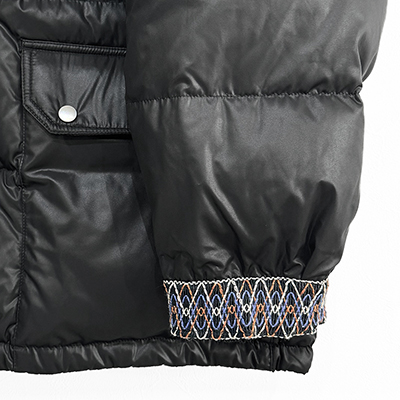 DAIRIKU [ Check Nylon Reversible Down Jacket ] Black