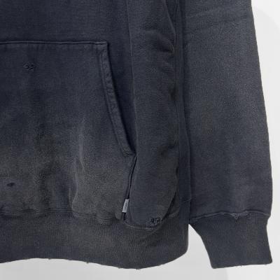 SUGARHILL [ AGED HOODIE ] ASH BLACK