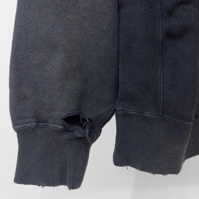 SUGARHILL [ AGED HOODIE ] ASH BLACK