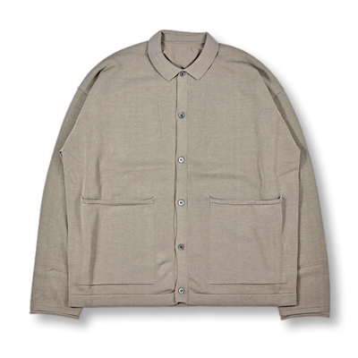 crepuscule [ ニットポロ L/S ] Graybeige | ロイド・エフダブリュー
