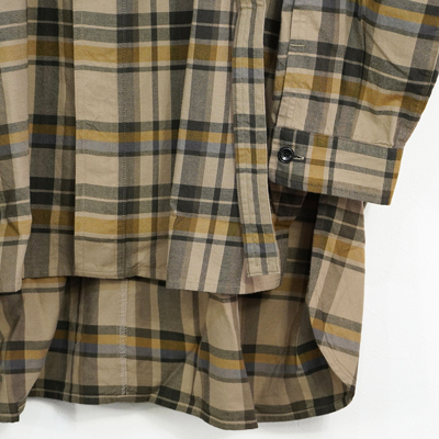 ESSAY [ DRAPE SHIRT (SH-1) ] BEIGE CHECK